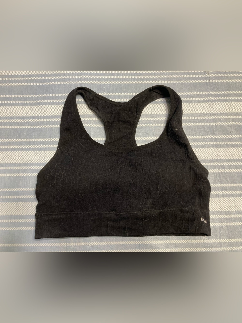 RBX black pull-on sports bra.